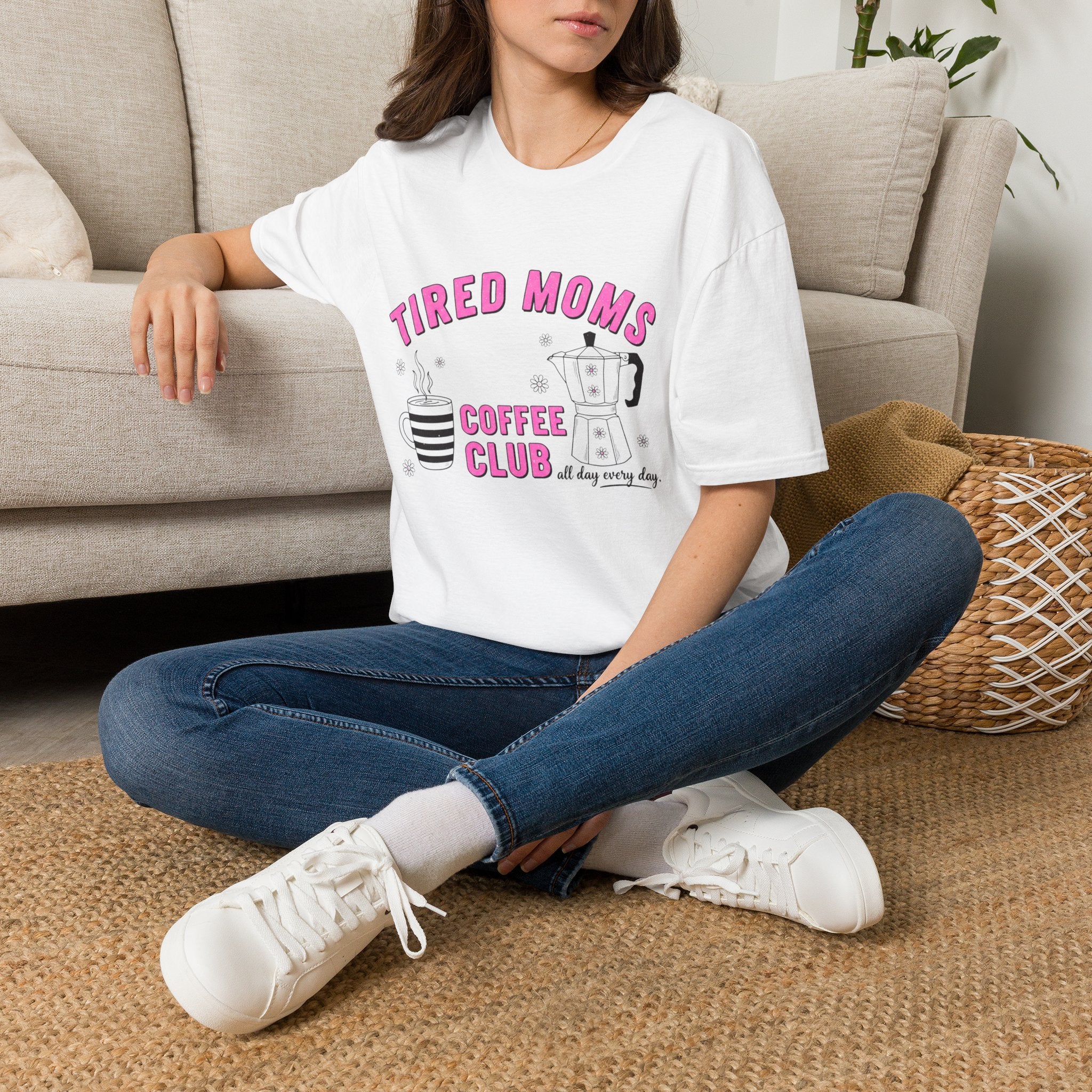 Tired Moms Coffee Club T‑Shirt — Funny Mom Coffee Tee