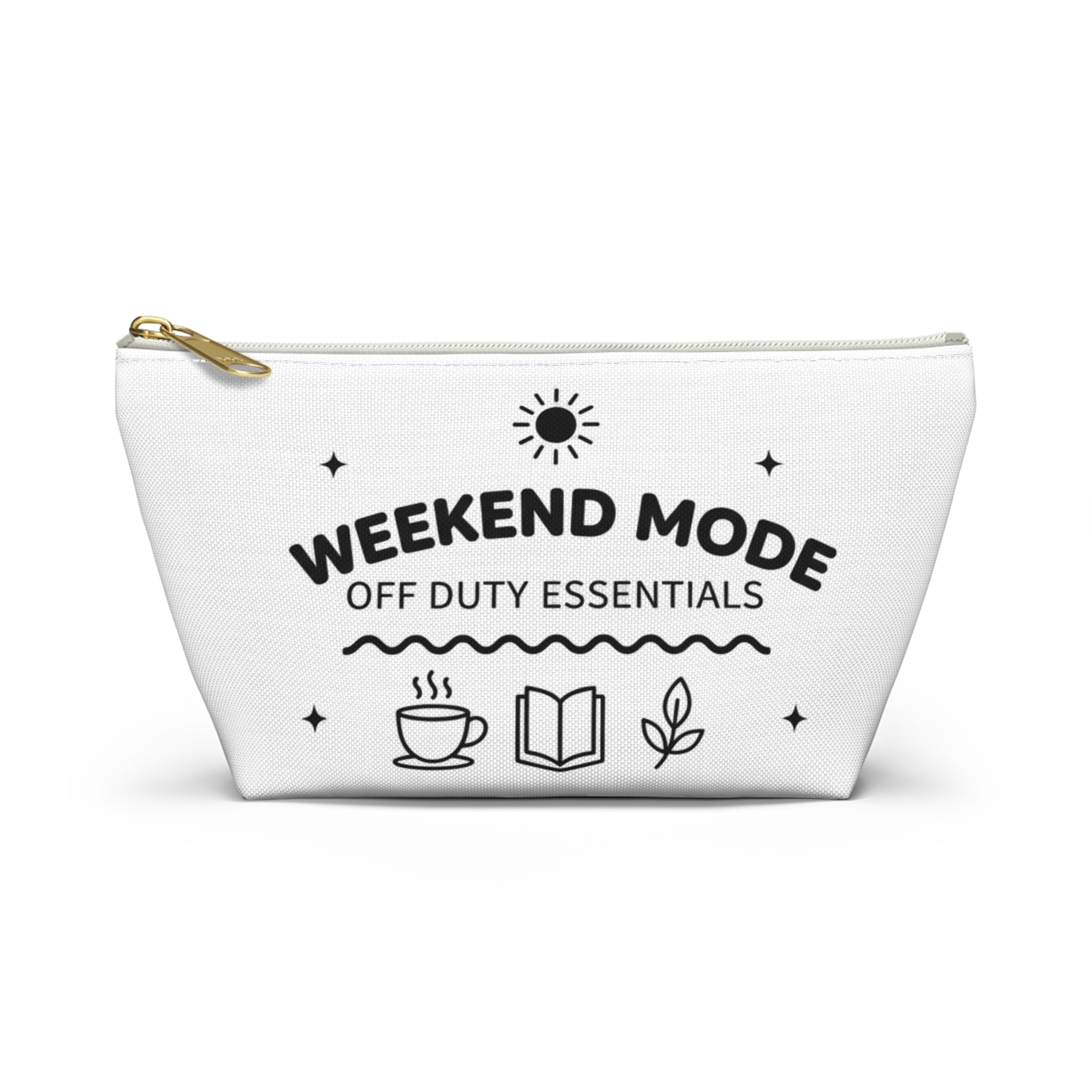 Accessory Pouch — “Weekend Mode: Off Duty Essentials” Travel Cosmetic Bag