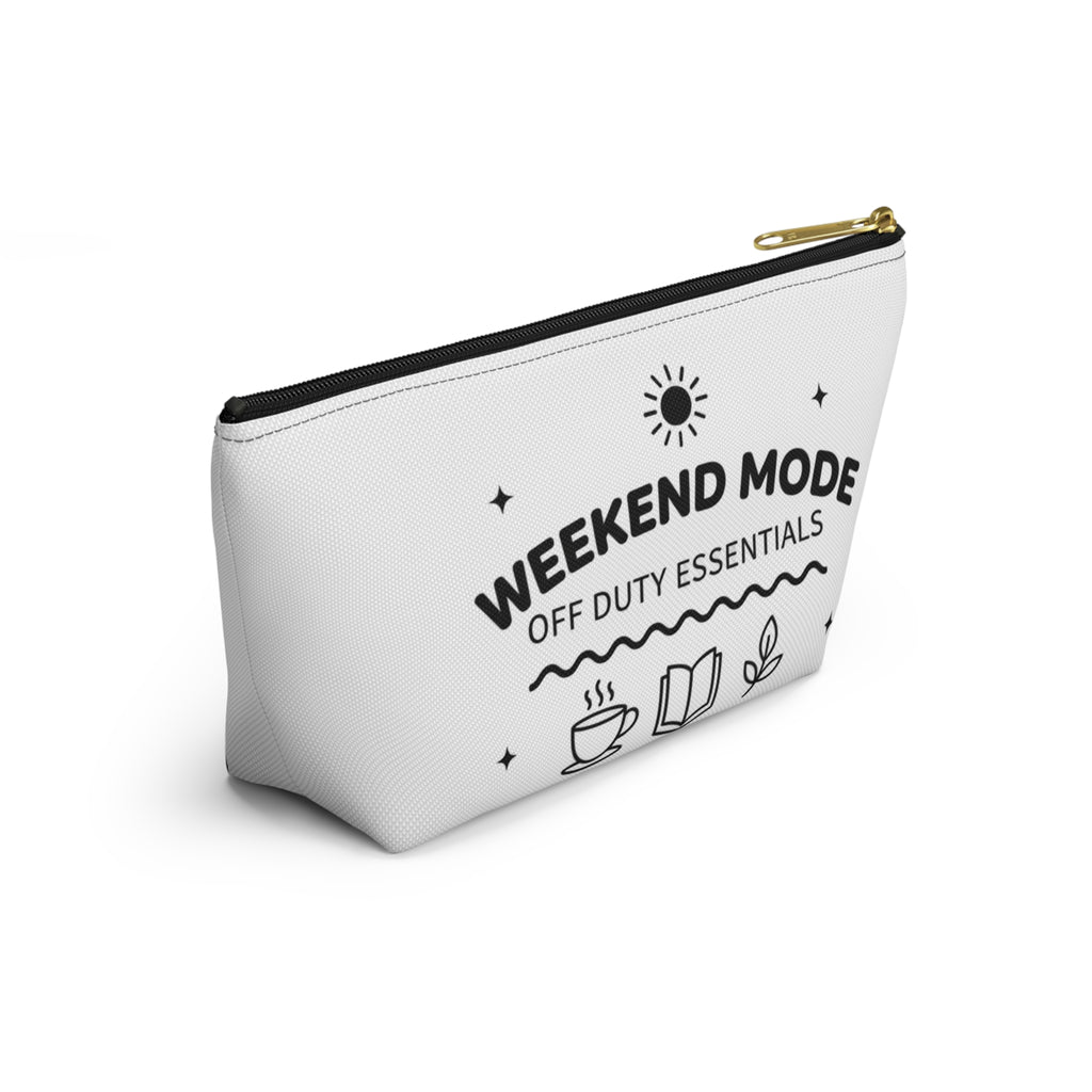 Accessory Pouch — “Weekend Mode: Off Duty Essentials” Travel Cosmetic Bag
