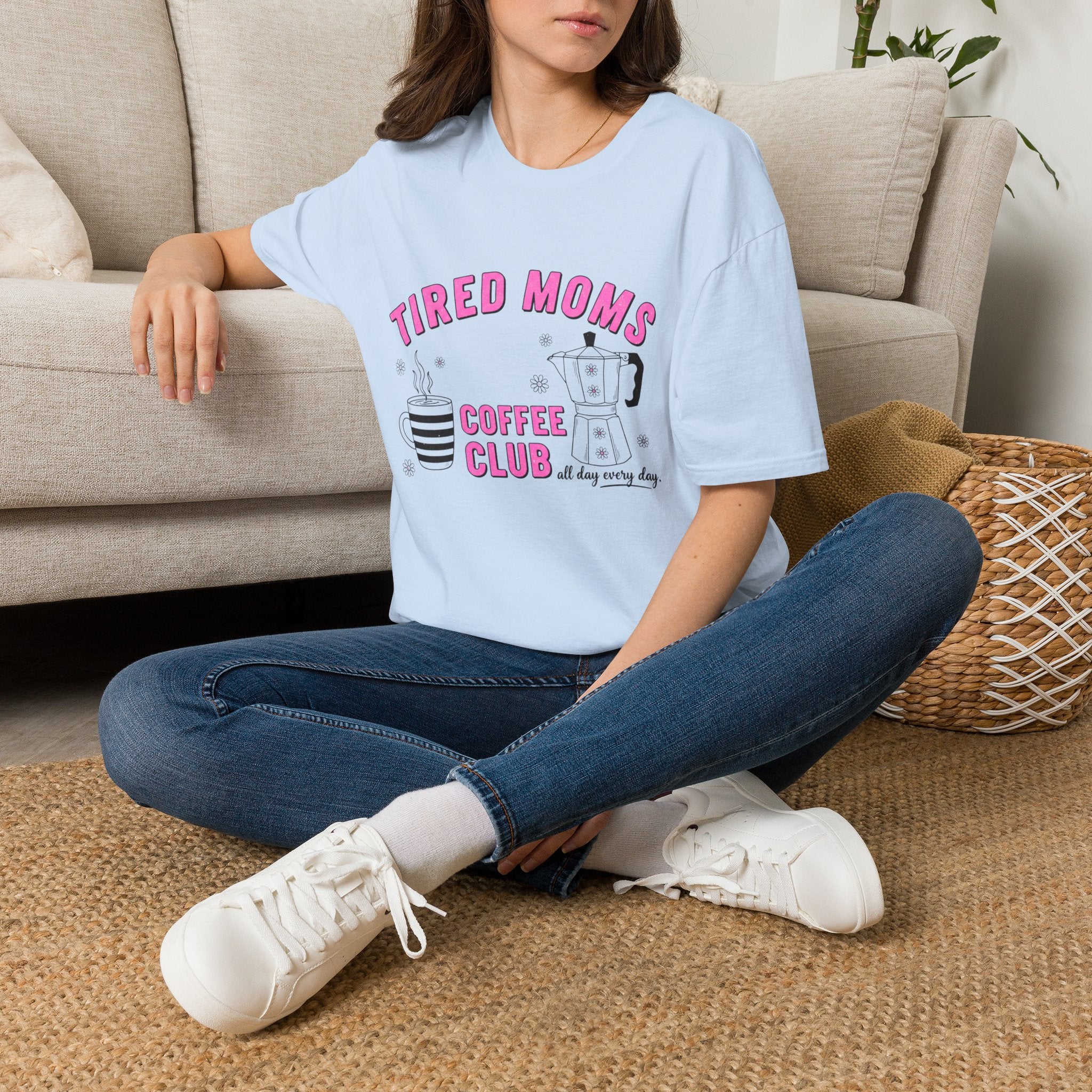 Tired Moms Coffee Club T‑Shirt — Funny Mom Coffee Tee