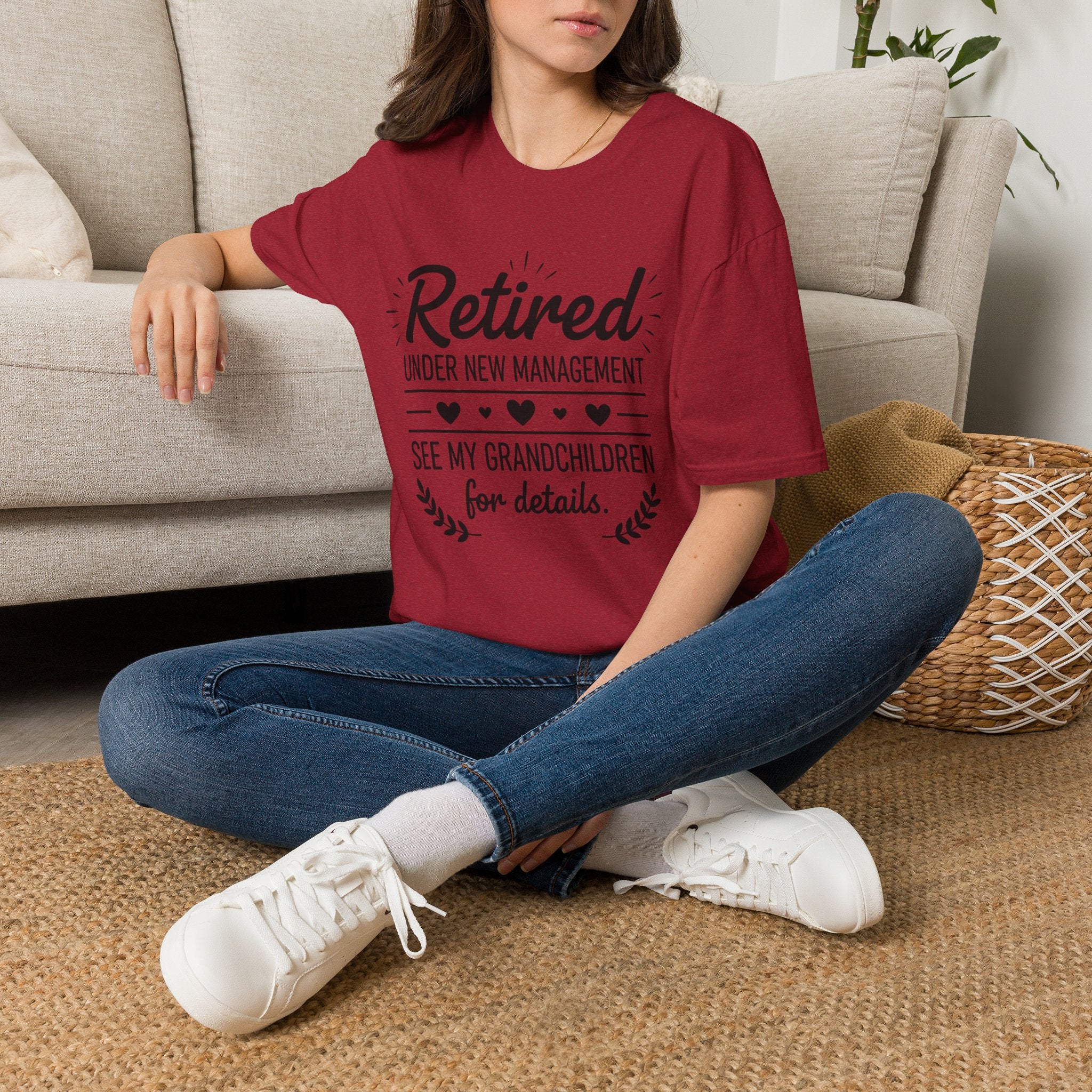 Retired Under New Management T-Shirt — “See My Grandchildren for Details”