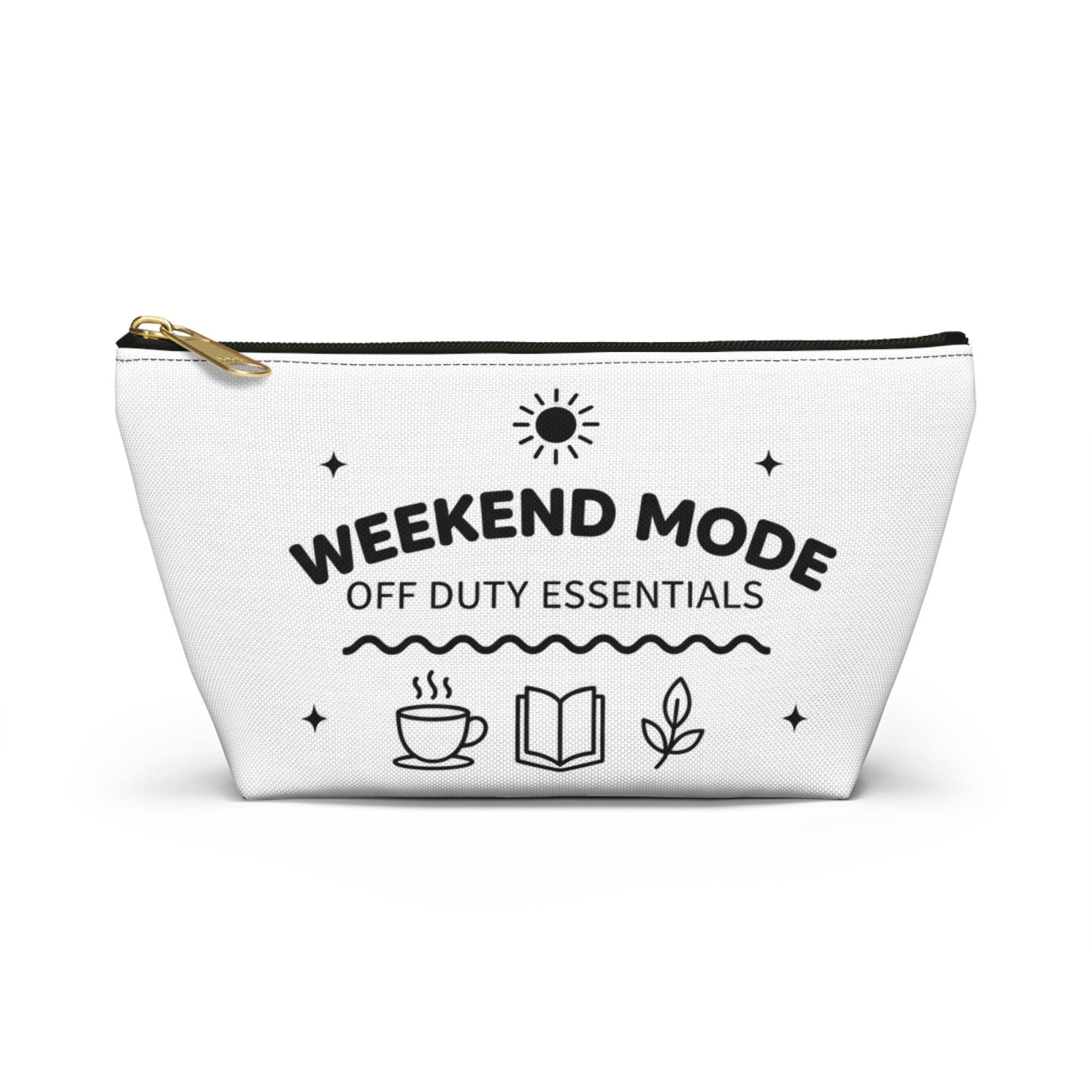 Accessory Pouch — “Weekend Mode: Off Duty Essentials” Travel Cosmetic Bag