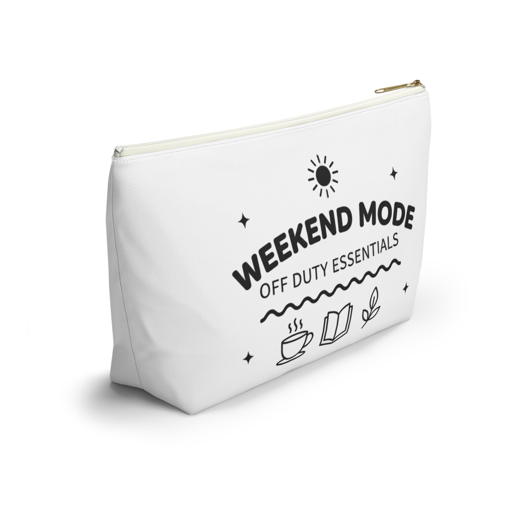 Accessory Pouch — “Weekend Mode: Off Duty Essentials” Travel Cosmetic Bag