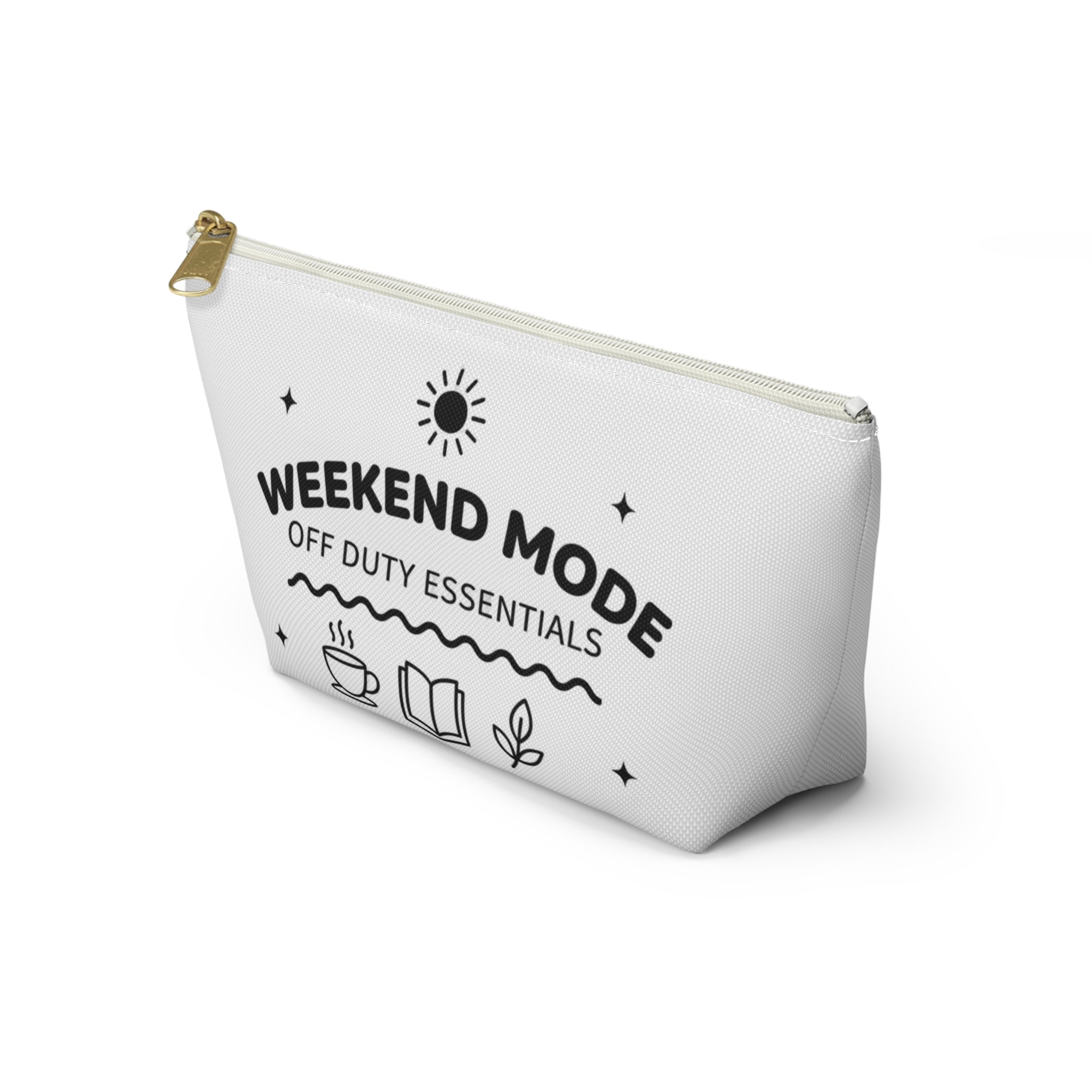 Accessory Pouch — “Weekend Mode: Off Duty Essentials” Travel Cosmetic Bag