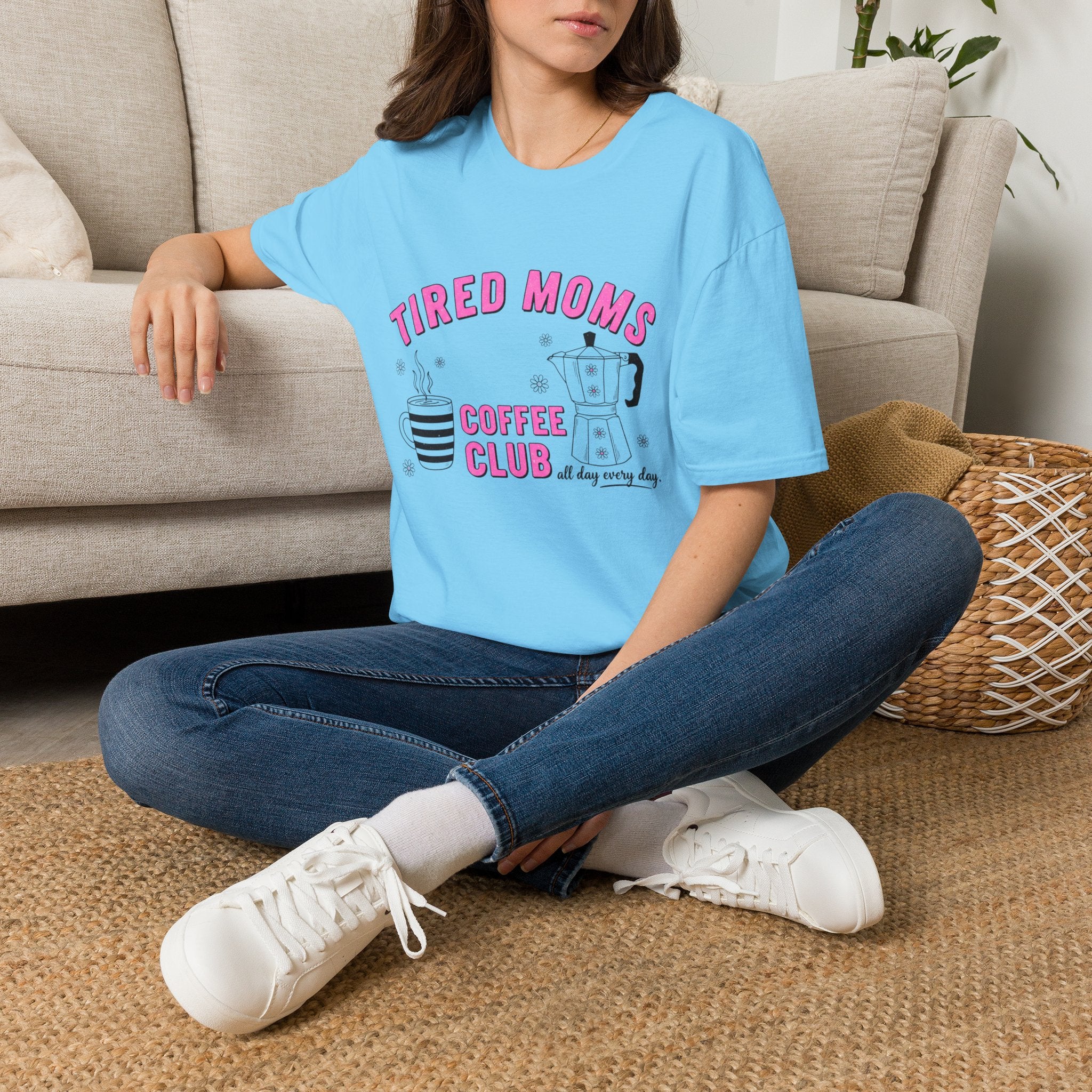 Tired Moms Coffee Club T‑Shirt — Funny Mom Coffee Tee