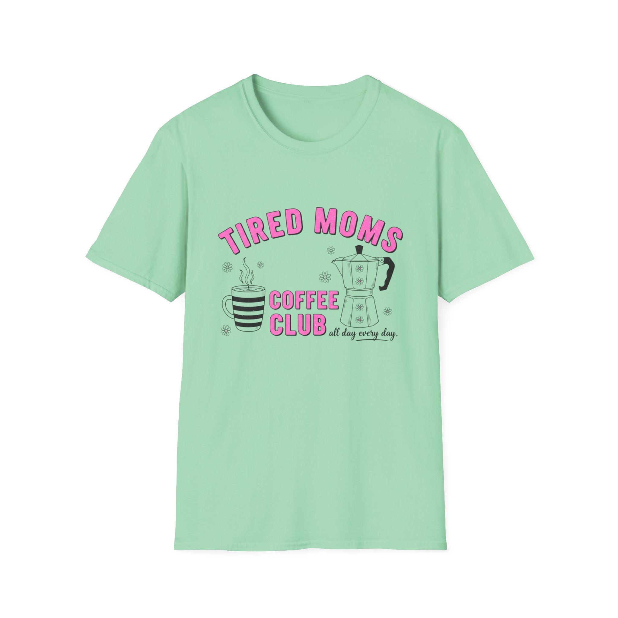 Tired Moms Coffee Club T‑Shirt — Funny Mom Coffee Tee