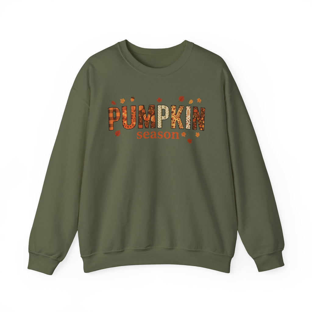 Pumpkin Season Crewneck Sweatshirt — Fall Pumpkin Patch Graphic