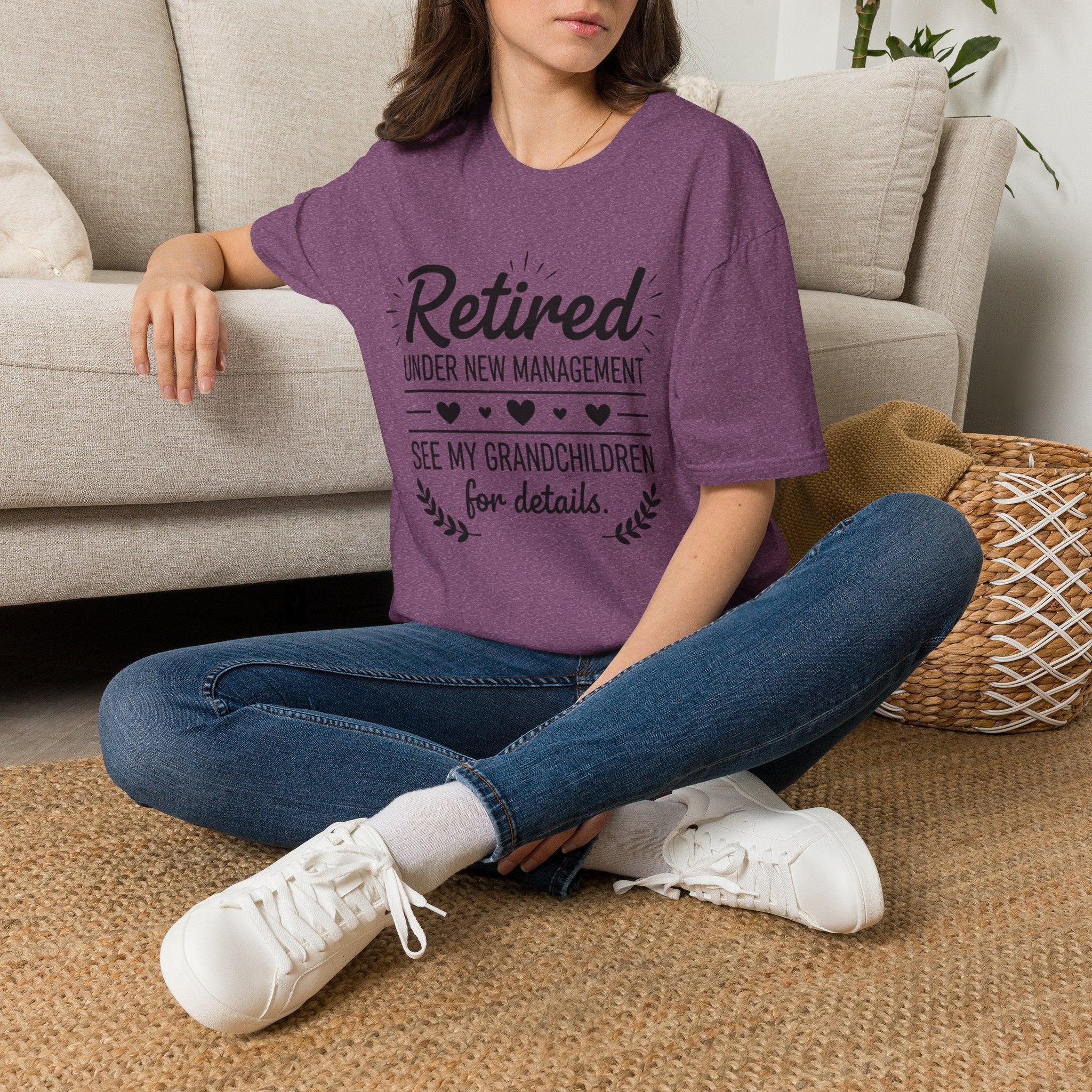 Retired Under New Management T-Shirt — “See My Grandchildren for Details”