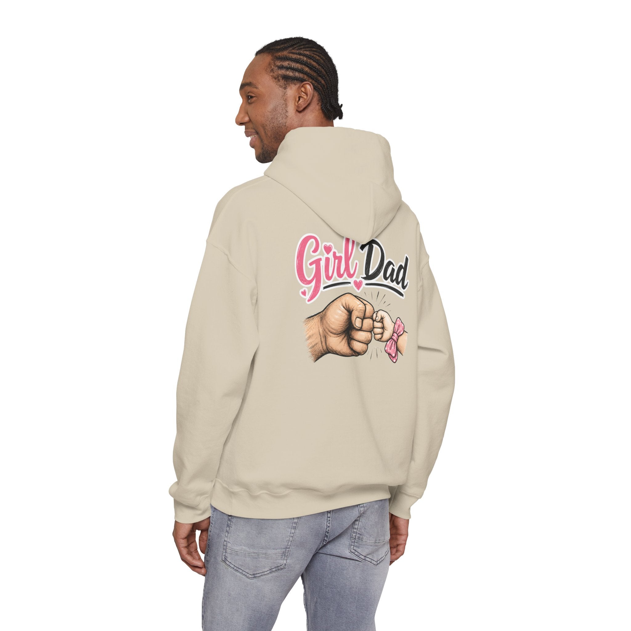 Girl Dad Hoodie — Cute Daddy-Daughter Fist Bump Pullover