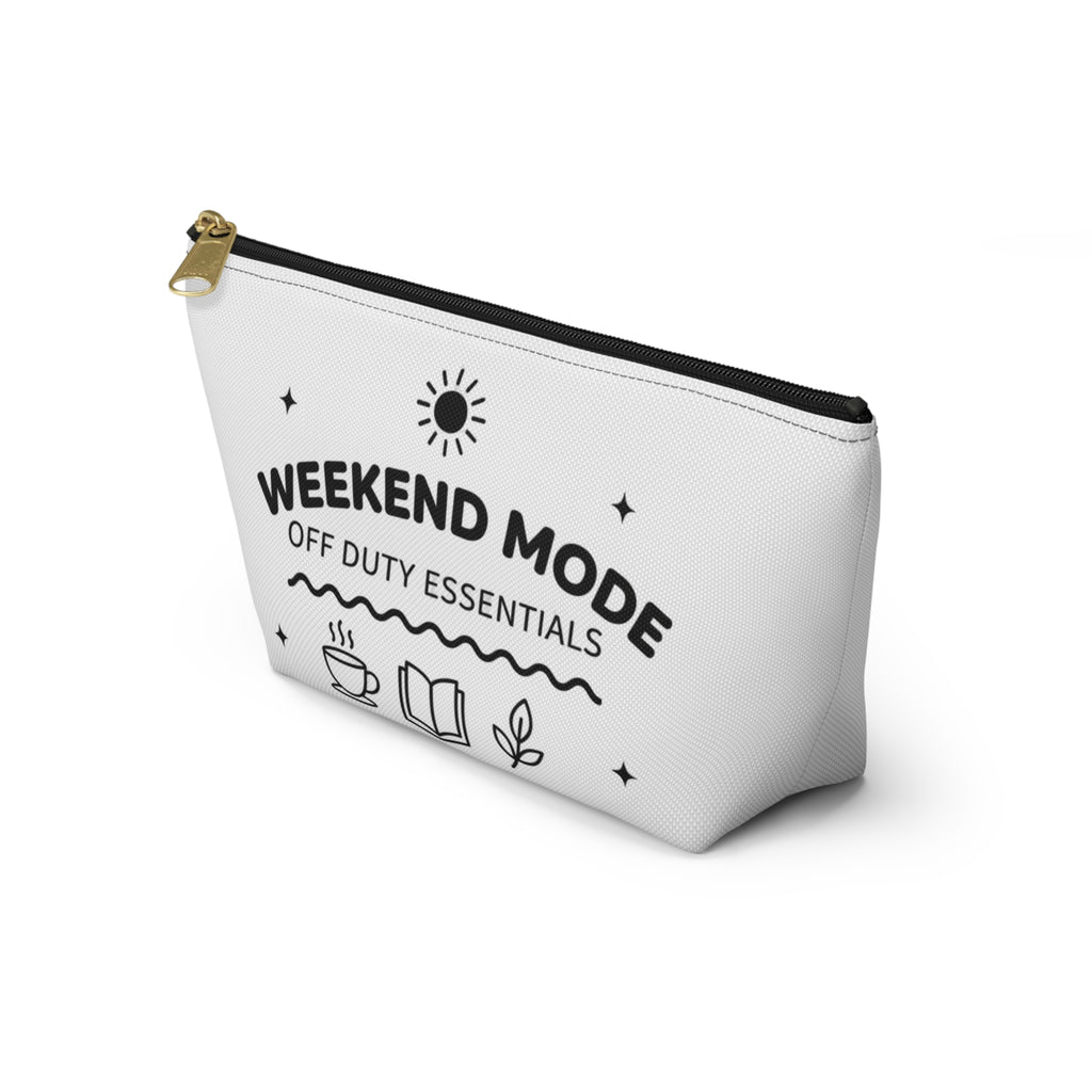 Accessory Pouch — “Weekend Mode: Off Duty Essentials” Travel Cosmetic Bag