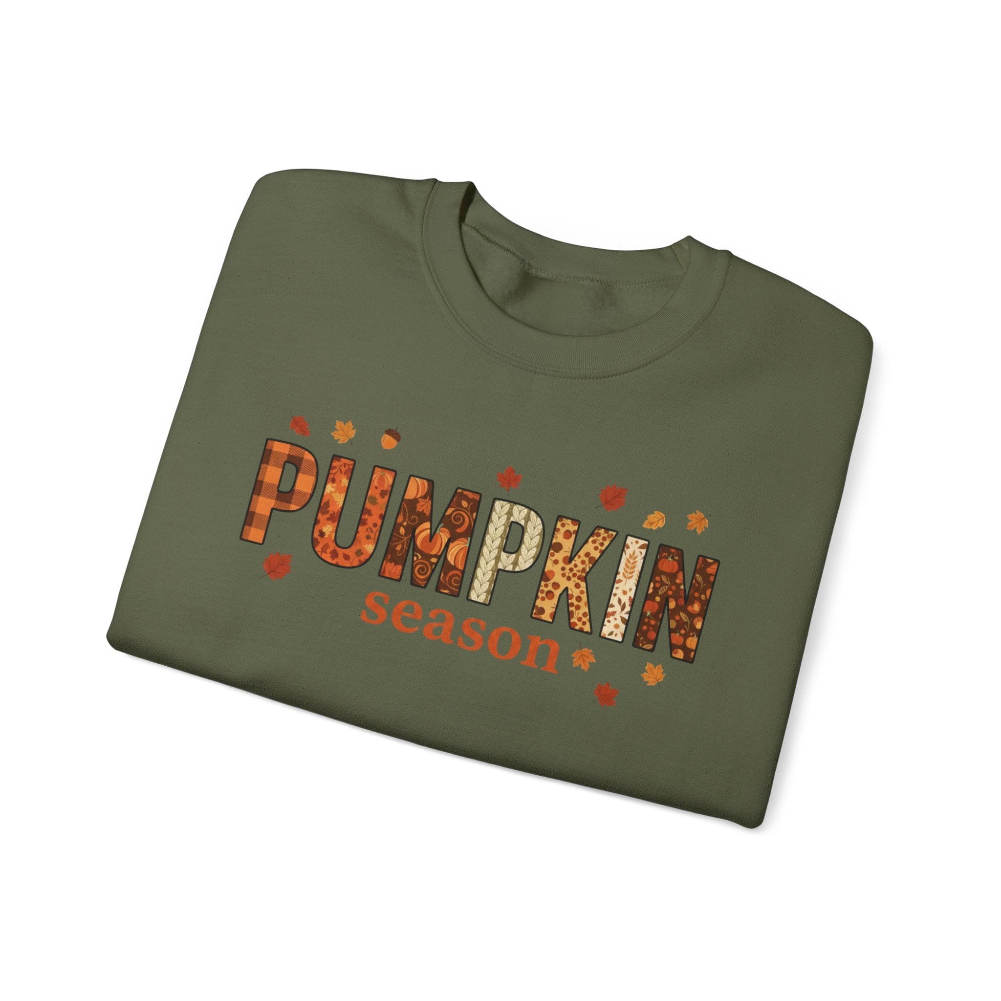 Pumpkin Season Crewneck Sweatshirt — Fall Pumpkin Patch Graphic