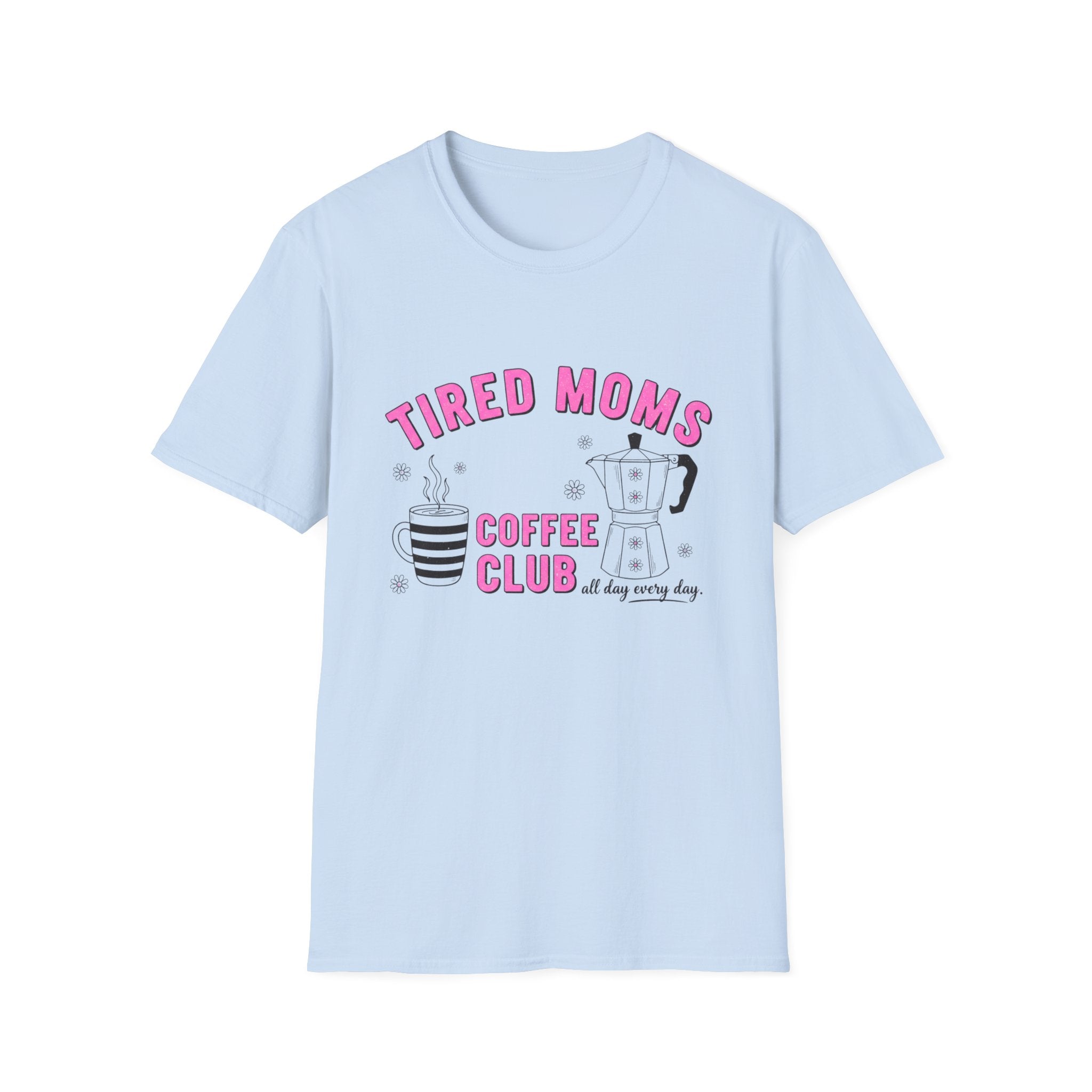 Tired Moms Coffee Club T‑Shirt — Funny Mom Coffee Tee