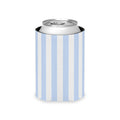 Blue & White Striped Can Cooler — Nautical Summer Beverage Koozie