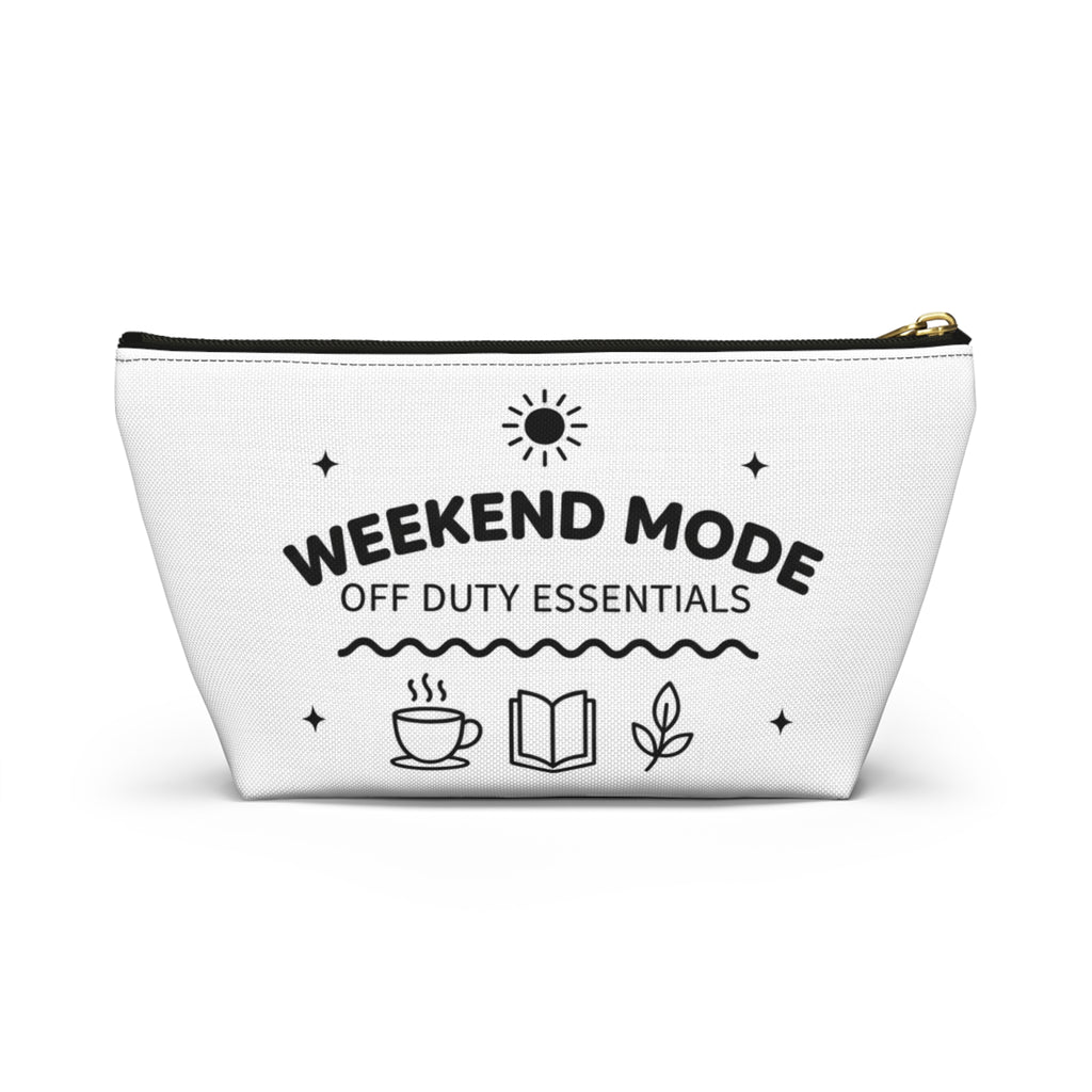 Accessory Pouch — “Weekend Mode: Off Duty Essentials” Travel Cosmetic Bag