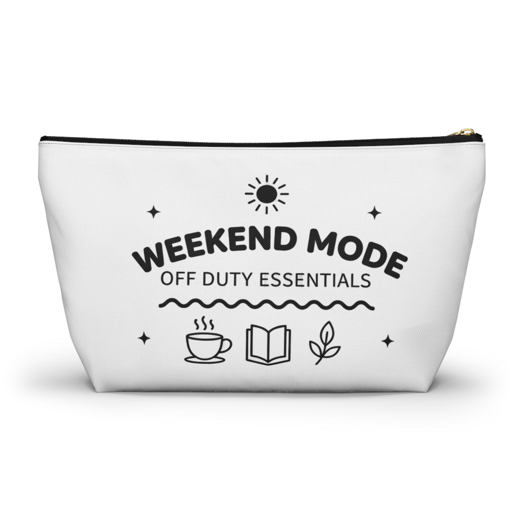 Accessory Pouch — “Weekend Mode: Off Duty Essentials” Travel Cosmetic Bag