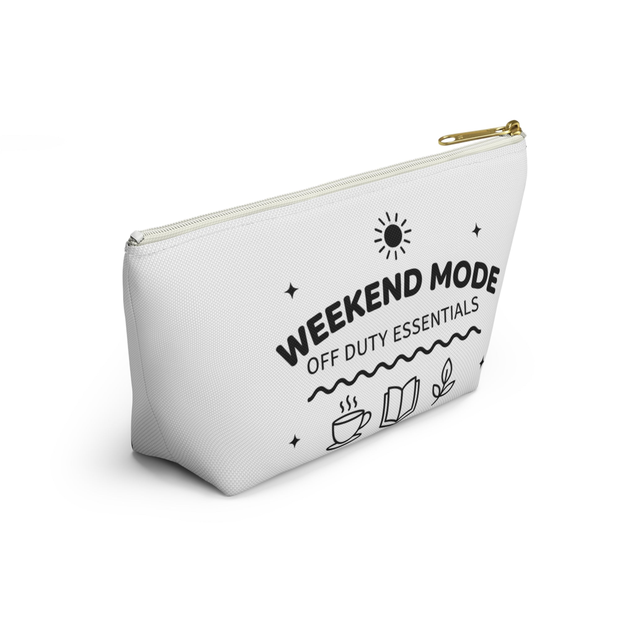 Accessory Pouch — “Weekend Mode: Off Duty Essentials” Travel Cosmetic Bag