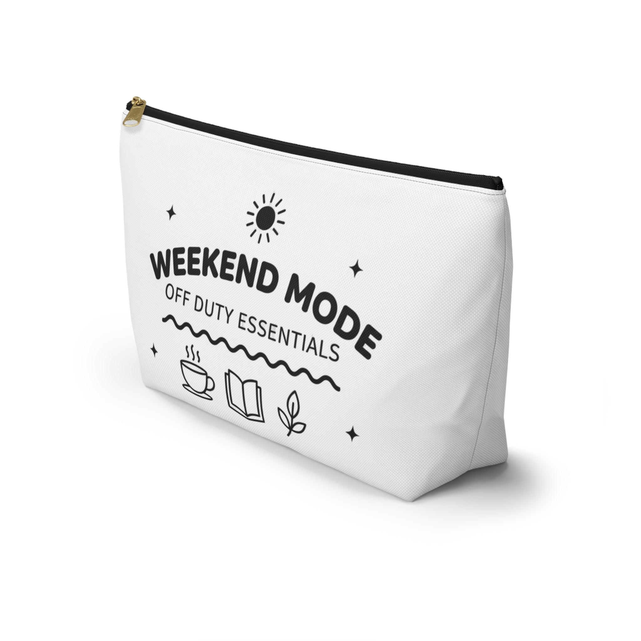 Accessory Pouch — “Weekend Mode: Off Duty Essentials” Travel Cosmetic Bag