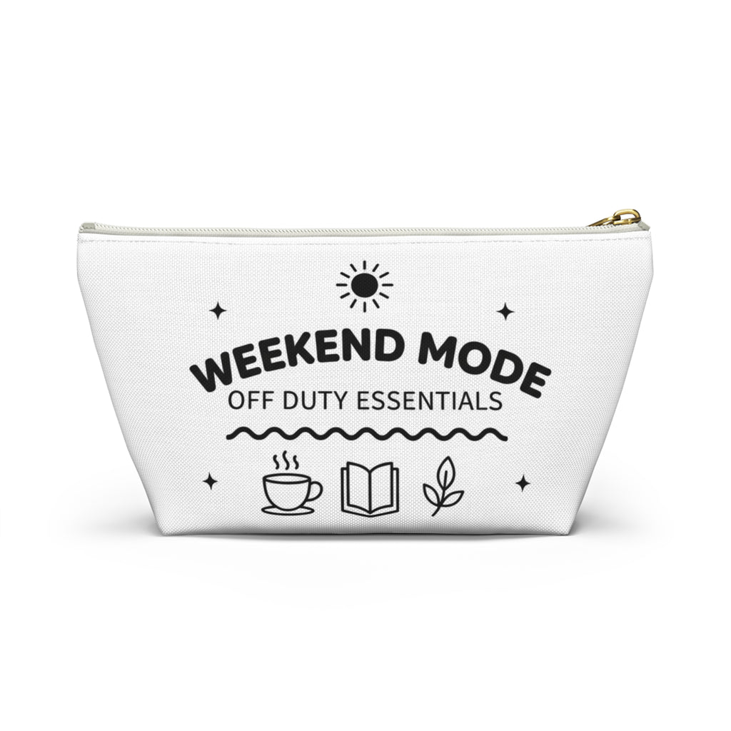 Accessory Pouch — “Weekend Mode: Off Duty Essentials” Travel Cosmetic Bag