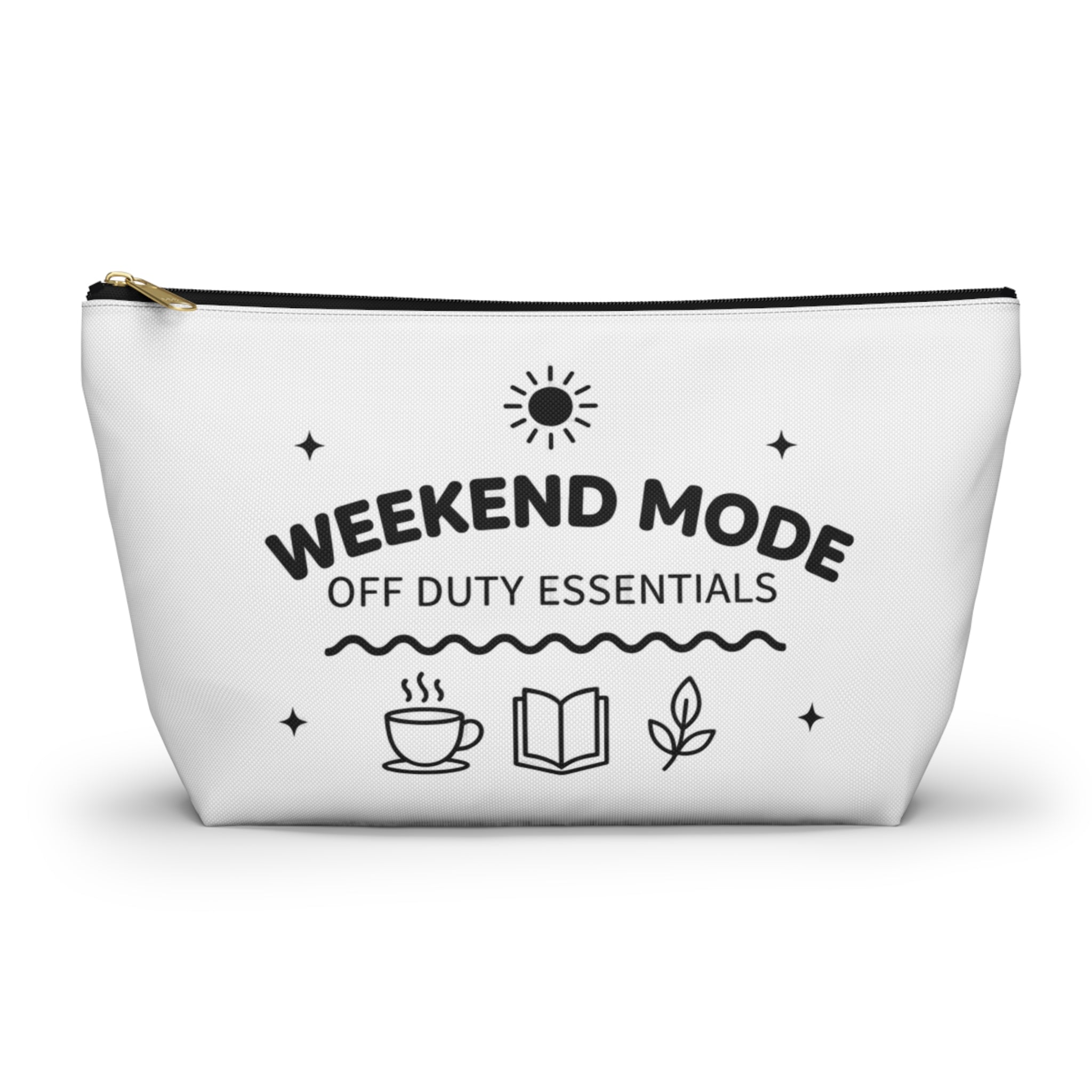 Accessory Pouch — “Weekend Mode: Off Duty Essentials” Travel Cosmetic Bag
