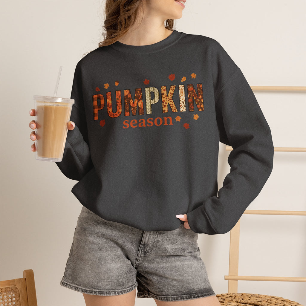 Pumpkin Season Crewneck Sweatshirt — Fall Pumpkin Patch Graphic